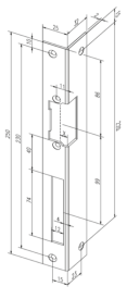 06635 sluitplaat deuropener RVS