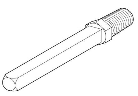 93 Wisselstift M12 massief tbv Proline