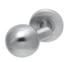 ARTITEC deurknop 96143 Vaste RVS knop op ronde onderrozet - schuin gericht