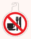 PIKT-O-NORM pictogram 572240 OPHANG VERB.ETEN...PP. Ø120MM