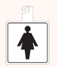 PIKT-O-NORM pictogram 572267 OPHANG WC DAMES PP.120x120