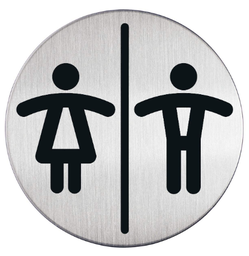 Durable pictogram 492023 PICTO Toilet dames/heren Ø83mm