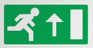 PIKT-O-NORM pictogram 31 VLUCHTW.BOV.RECHTS